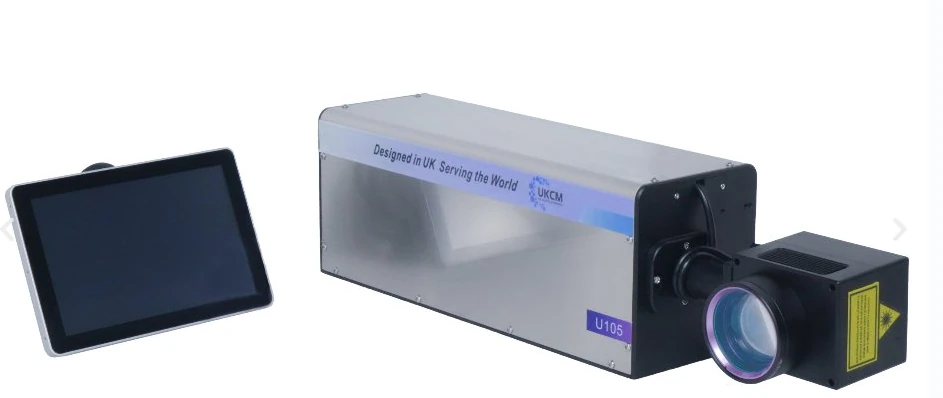 UKCM U105 UV laser marking system with controller — UK-designed